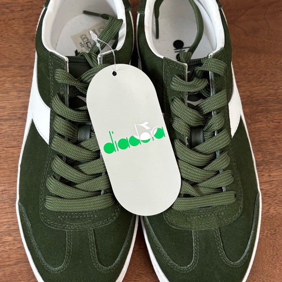 Diadora Pitch Bronze Green Suede Sneakers Women 9 - Picture 2 of 10